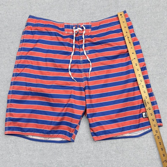 Johnnie O Swim Trunks Men's 2XL Blue Pink Striped Mesh Lined Surf Beach Travel - Picture 13 of 13